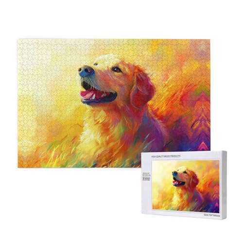 Golden Retriever 1000 Puzzles für Erwachsene, herausfordernde Puzzles, perfekt für Spieleabende, fertige Puzzle-Größen von 29,5 x 19,7 cm Golden Retriever 1000 Puzzles für Erwachsene, herausfordernde Puzzles, perfekt für Spieleabende, fertige Puzzle-Größen von 29,5 x 19,7 cm von OIBNKCN