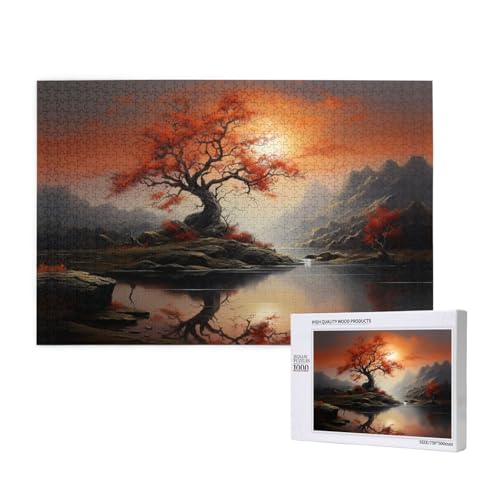 Magnificent Maple Trees 1000 Erwachsenen-Puzzles – herausfordernde Puzzles, perfekt für Spieleabende – fertige Puzzle-Größen von 29,5 x 19,7 cm von OIBNKCN