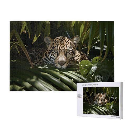 Majestic Tiger 1000 Puzzles für Erwachsene, herausfordernde Puzzles, perfekt für Spieleabende, fertige Puzzle-Größen von 29,5 x 19,7 cm von OIBNKCN