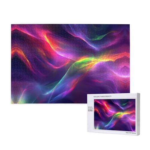 Mysterious Aurora 1000 Puzzles für Erwachsene, herausfordernde Puzzles, perfekt für Spieleabende, fertige Puzzle-Größen von 29,5 x 19,7 cm von OIBNKCN