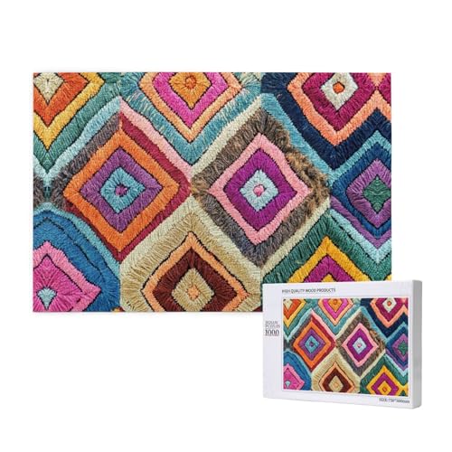 Mysterious Colorful Patterns 1000 Adult Puzzles - Challenging Puzzles, Perfect for Game Nights - Completed Puzzle Sizes of 29.5 x 19.7 von OIBNKCN