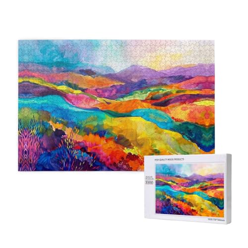 Mysterious Mountains 1000 Erwachsenenpuzzles – Herausfordernde Puzzles, perfekt für Spieleabende – fertige Puzzle-Größen von 29,5 x 19,7 cm von OIBNKCN