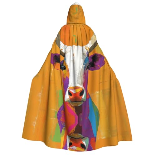 OIBNKCN Abstrakter Antilopenkopf Halloween Kapuzenmantel für Erwachsene Männer Frauen Weihnachten Hoodies Umhang Rollenspiel Kostüme von OIBNKCN