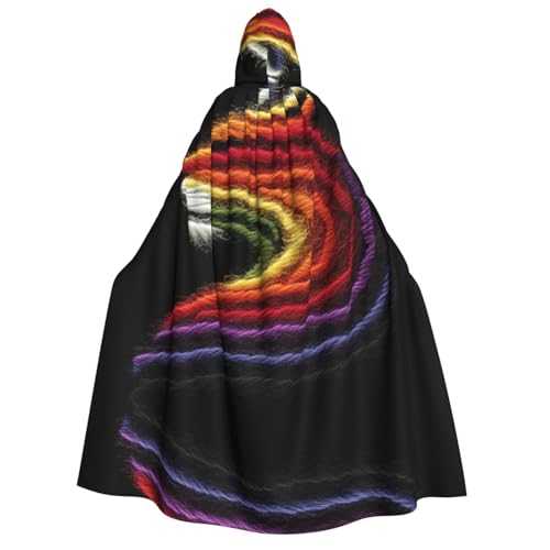 OIBNKCN Abstraktes Leopardenmuster Halloween Kapuzenmantel für Erwachsene Männer Frauen Weihnachten Hoodies Umhang Rollenspiel Kostüme von OIBNKCN