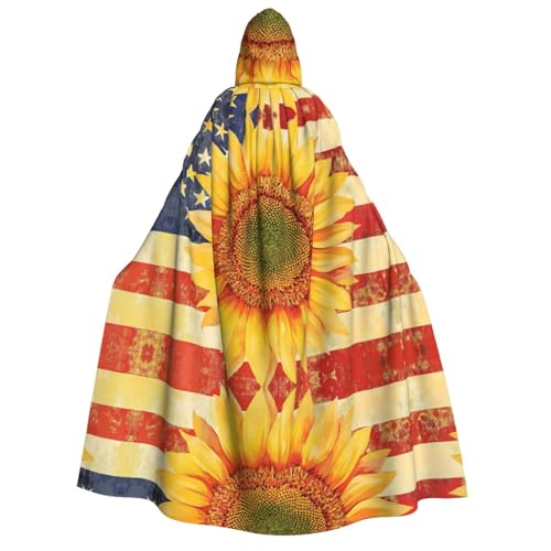 OIBNKCN Amerikanische Flagge Sonnenblumen Halloween Kapuzenmantel für Erwachsene Männer Frauen Weihnachten Hoodies Umhang Rollenspiel Kostüme OIBNKCN Amerikanische Flagge Sonnenblumen Halloween Kapuzenmantel für Erwachsene Männer Frauen Weihnachten Hoodies Umhang Rollenspiel Kostüme von OIBNKCN