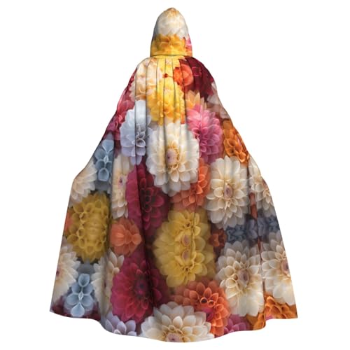OIBNKCN Bunt bestickte Ballblumen, geeignet für Männer und Frauen, Kapuzenmäntel, Umhänge, Ritter, stilvolle und coole Rollenspiel-Kostüme von OIBNKCN