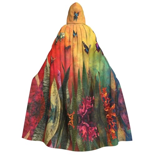 OIBNKCN Bunte Schmetterlinge, Halloween-Kapuzenmantel für Erwachsene, Männer und Frauen, Weihnachts-Kapuzenpullover, Umhang, Rollenspiel-Kostüme OIBNKCN Bunte Schmetterlinge, Halloween-Kapuzenmantel für Erwachsene, Männer und Frauen, Weihnachts-Kapuzenpullover, Umhang, Rollenspiel-Kostüme von OIBNKCN