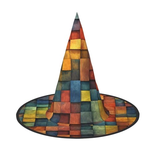 OIBNKCN Bunte kleine Quadrate Halloween-Hut Hexenhut – perfekt für Frauen, Männer, Hexenhut, Dekoration zum Aufhängen und für Partys OIBNKCN Bunte kleine Quadrate Halloween-Hut Hexenhut – perfekt für Frauen, Männer, Hexenhut, Dekoration zum Aufhängen und für Partys von OIBNKCN