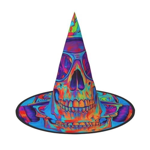 OIBNKCN Bunter Trommelturmkopf, Halloween-Hut, Hexenhut, perfekt für Frauen, Männer, Hexenhut, Dekoration zum Aufhängen und für Partys OIBNKCN Bunter Trommelturmkopf, Halloween-Hut, Hexenhut, perfekt für Frauen, Männer, Hexenhut, Dekoration zum Aufhängen und für Partys von OIBNKCN