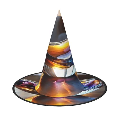 OIBNKCN Buntglas-Hut, Hexenhut, perfekt für Frauen, Männer, Hexenhut, Dekoration zum Aufhängen und für Partys OIBNKCN Buntglas-Hut, Hexenhut, perfekt für Frauen, Männer, Hexenhut, Dekoration zum Aufhängen und für Partys von OIBNKCN