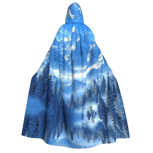 OIBNKCN Der atemberaubende Schnee Halloween Kapuzenmantel für Erwachsene Männer Frauen Weihnachten Hoodies Umhang Rollenspiel Kostüme von OIBNKCN