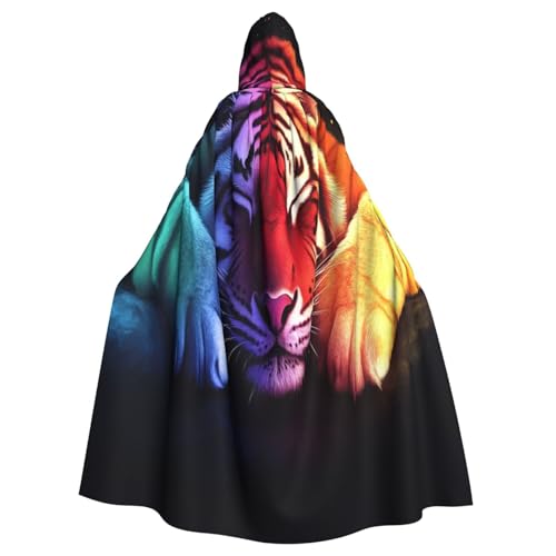 OIBNKCN Der bunte Tiger-Kapuzenumhang für Damen und Herren - langlebiger und stilvoller schwarzer Umhang mit Kapuze für Halloween, Cosplay und mehr. OIBNKCN Der bunte Tiger-Kapuzenumhang für Damen und Herren - langlebiger und stilvoller schwarzer Umhang mit Kapuze für Halloween, Cosplay und mehr. von OIBNKCN