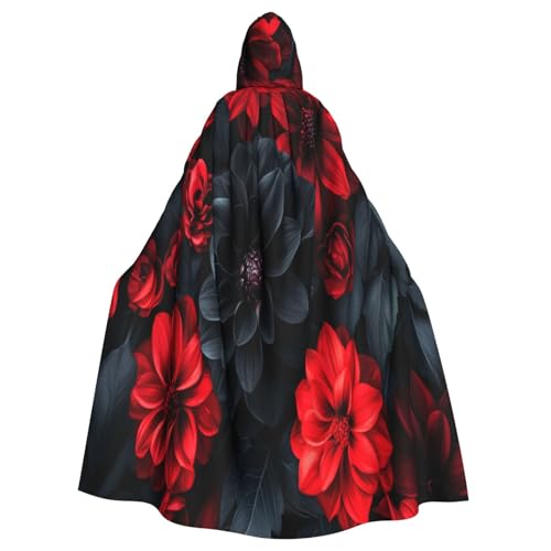 OIBNKCN Der dunkelrosafarbene Kapuzenumhang für Damen und Herren - langlebiger und stilvoller schwarzer Umhang mit Kapuze für Halloween, Cosplay und mehr. von OIBNKCN