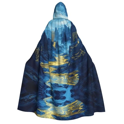 OIBNKCN Edle Bergbäche Halloween Kapuzenmantel für Erwachsene Männer Frauen Weihnachten Hoodies Umhang Rollenspiel Kostüme von OIBNKCN