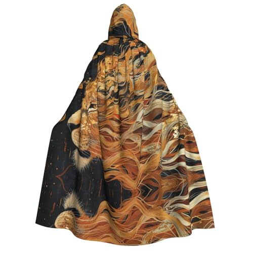 OIBNKCN Ein Halloween-Kapuzenmantel mit Leoparden-Geschmack für Erwachsene, Männer und Frauen, Weihnachts-Kapuzenpullover, Umhang, Rollenspiel-Kostüme von OIBNKCN