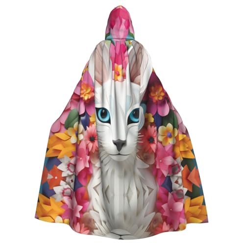 OIBNKCN Ernsthafte kleine Katze. Geeignet für Männer und Frauen, Kapuzenmäntel, Umhänge, Ritter, stilvolle und coole Rollenspiel-Kostüme von OIBNKCN