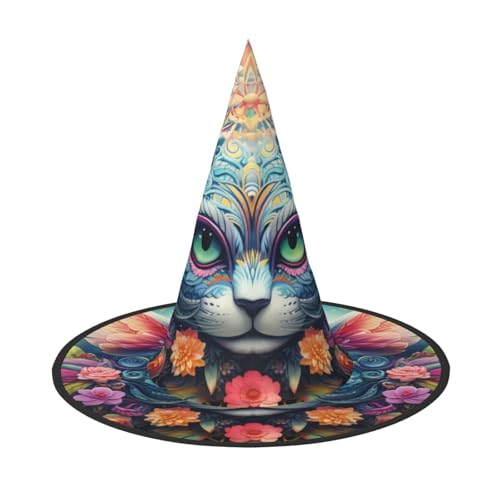 OIBNKCN Fantastischer und geheimnisvoller Katzenhut für Halloween, Hexenhut, perfekt für Frauen, Männer, Hexenhut, Dekoration zum Aufhängen und für Partys OIBNKCN Fantastischer und geheimnisvoller Katzenhut für Halloween, Hexenhut, perfekt für Frauen, Männer, Hexenhut, Dekoration zum Aufhängen und für Partys von OIBNKCN