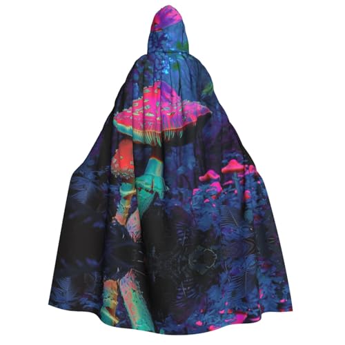 OIBNKCN Fantasy Magic Mushroom Halloween Kapuzenmantel für Erwachsene Männer Frauen Weihnachten Hoodies Umhang Rollenspiel Kostüme von OIBNKCN