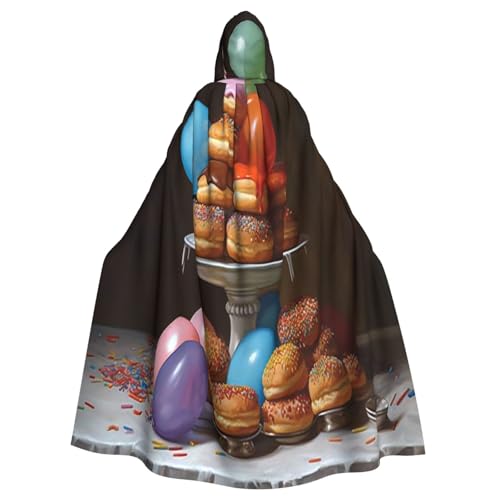 OIBNKCN Farbenfroher Dessert-Umhang mit Kapuze für Damen und Herren, langlebiger und stilvoller schwarzer Umhang mit Kapuze für Halloween, Cosplay und mehr. OIBNKCN Farbenfroher Dessert-Umhang mit Kapuze für Damen und Herren, langlebiger und stilvoller schwarzer Umhang mit Kapuze für Halloween, Cosplay und mehr. von OIBNKCN