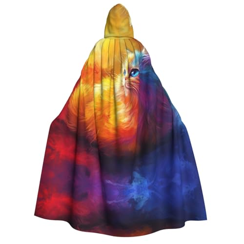 OIBNKCN Farbenfroher Halloween-Bademantel mit Kapuze für Erwachsene, Männer und Frauen, Weihnachts-Kapuzenpullover, Umhang, Rollenspiel-Kostüme OIBNKCN Farbenfroher Halloween-Bademantel mit Kapuze für Erwachsene, Männer und Frauen, Weihnachts-Kapuzenpullover, Umhang, Rollenspiel-Kostüme von OIBNKCN