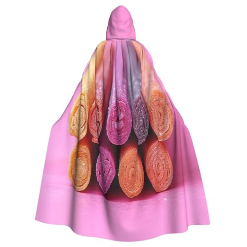 OIBNKCN Farbenfroher Kapuzenumhang für Damen und Herren, langlebiger und stilvoller schwarzer Umhang mit Kapuze für Halloween, Cosplay und mehr. von OIBNKCN