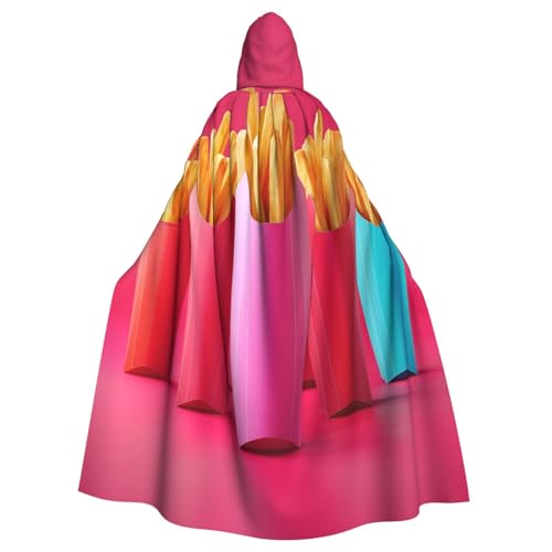 OIBNKCN Farbenfroher Pommes-Frites-Umhang mit Kapuze für Damen und Herren, langlebiger und stilvoller schwarzer Umhang mit Kapuze für Halloween, Cosplay und mehr. OIBNKCN Farbenfroher Pommes-Frites-Umhang mit Kapuze für Damen und Herren, langlebiger und stilvoller schwarzer Umhang mit Kapuze für Halloween, Cosplay und mehr. von OIBNKCN