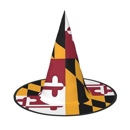 OIBNKCN Flagge von Maryland, Halloween-Hut, Hexenhut, perfekt für Frauen, Männer, Hexenhut, Dekoration zum Aufhängen und für Partys OIBNKCN Flagge von Maryland, Halloween-Hut, Hexenhut, perfekt für Frauen, Männer, Hexenhut, Dekoration zum Aufhängen und für Partys von OIBNKCN