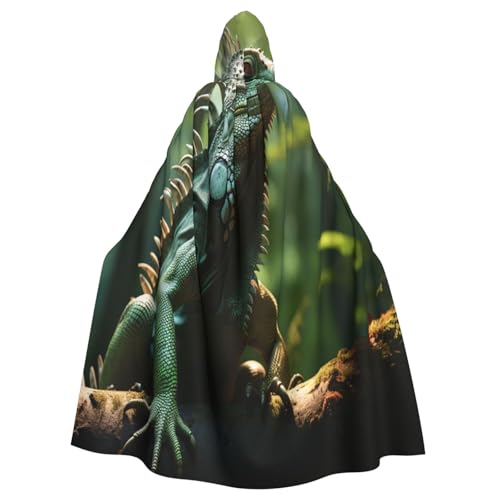 OIBNKCN Focused Green Lizard Hooded Cloak for Men and Women-Durable and Stylish Black Cloak with Hood for Halloween, Cosplay and More OIBNKCN Focused Green Lizard Hooded Cloak for Men and Women-Durable and Stylish Black Cloak with Hood for Halloween, Cosplay and More von OIBNKCN