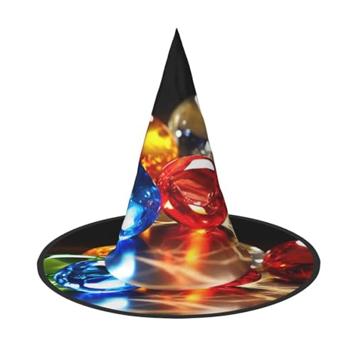 OIBNKCN Glasjuwelen, Halloween-Hut, Hexenhut, perfekt für Frauen, Männer, Hexenhut, Dekoration zum Aufhängen und für Partys OIBNKCN Glasjuwelen, Halloween-Hut, Hexenhut, perfekt für Frauen, Männer, Hexenhut, Dekoration zum Aufhängen und für Partys von OIBNKCN