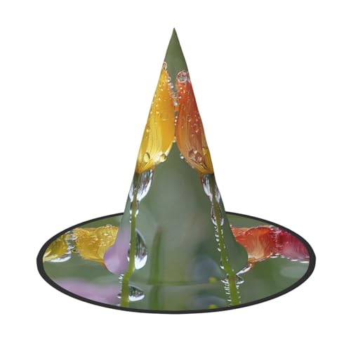 OIBNKCN Halloween-Hut mit Glasblumen, Hexenhut, perfekt für Frauen, Männer, Hexenhut, Dekoration zum Aufhängen und für Partys OIBNKCN Halloween-Hut mit Glasblumen, Hexenhut, perfekt für Frauen, Männer, Hexenhut, Dekoration zum Aufhängen und für Partys von OIBNKCN