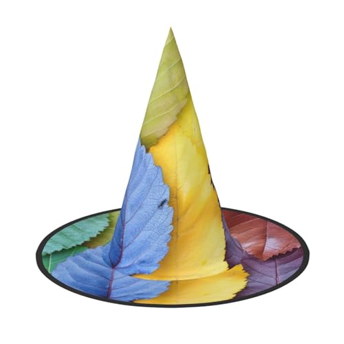 OIBNKCN Halloween-Hut mit Regenbogenblättern, Hexenhut, perfekt für Frauen, Männer, Hexenhut, Dekoration zum Aufhängen und für Partys OIBNKCN Halloween-Hut mit Regenbogenblättern, Hexenhut, perfekt für Frauen, Männer, Hexenhut, Dekoration zum Aufhängen und für Partys von OIBNKCN