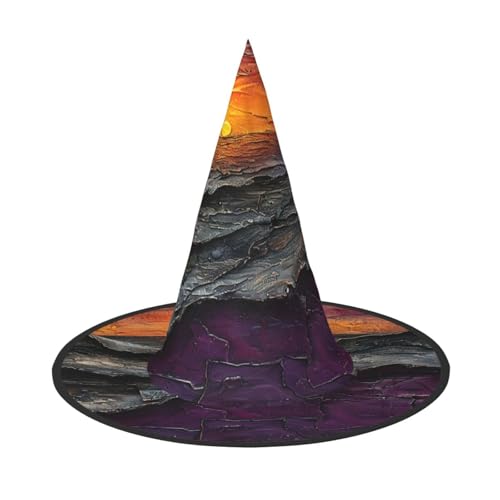 OIBNKCN Halloween-Hut mit Sonnenuntergang am Meer, perfekt für Frauen, Männer, Hexenhut, Dekoration zum Aufhängen und für Partys OIBNKCN Halloween-Hut mit Sonnenuntergang am Meer, perfekt für Frauen, Männer, Hexenhut, Dekoration zum Aufhängen und für Partys von OIBNKCN