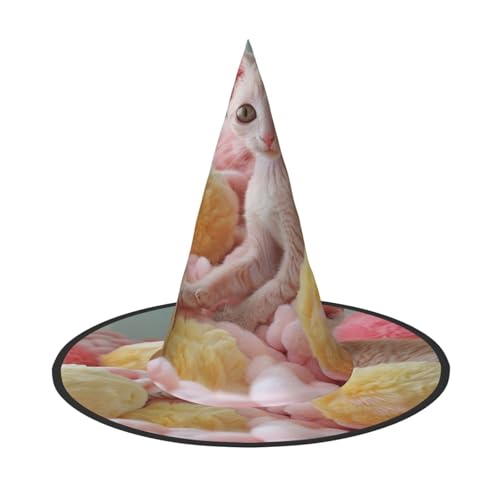 OIBNKCN Happy Little Cat Halloween Hut Hexenhut - Perfekt für Frauen, Männer, Hexenhut Dekor zum Aufhängen und Partygebrauch OIBNKCN Happy Little Cat Halloween Hut Hexenhut - Perfekt für Frauen, Männer, Hexenhut Dekor zum Aufhängen und Partygebrauch von OIBNKCN