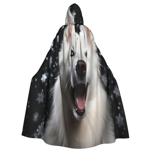 OIBNKCN Hunde im Dunkeln Kapuzenumhang für Männer und Frauen, langlebiger und stilvoller schwarzer Umhang mit Kapuze für Halloween, Cosplay und mehr von OIBNKCN