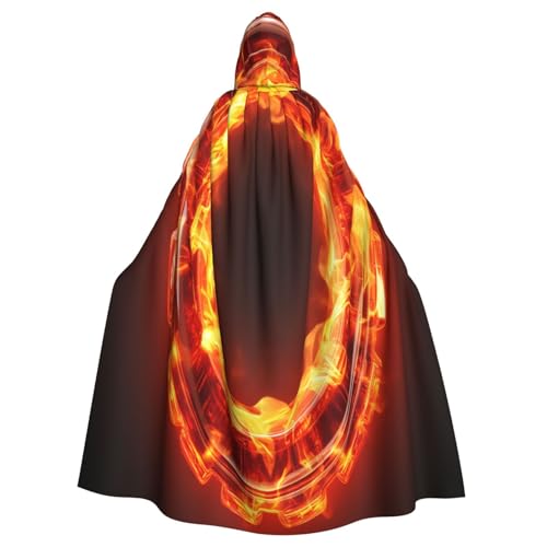 OIBNKCN Kapuzenumhang mit brennendem Feuerring für Damen und Herren, langlebiger und stilvoller schwarzer Umhang mit Kapuze für Halloween, Cosplay und mehr. OIBNKCN Kapuzenumhang mit brennendem Feuerring für Damen und Herren, langlebiger und stilvoller schwarzer Umhang mit Kapuze für Halloween, Cosplay und mehr. von OIBNKCN
