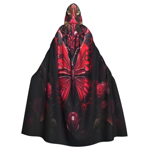 OIBNKCN Kapuzenumhang mit symmetrischem geheimnisvollem Muster für Damen und Herren, langlebiger und stilvoller schwarzer Umhang mit Kapuze für Halloween, Cosplay und mehr. OIBNKCN Kapuzenumhang mit symmetrischem geheimnisvollem Muster für Damen und Herren, langlebiger und stilvoller schwarzer Umhang mit Kapuze für Halloween, Cosplay und mehr. von OIBNKCN