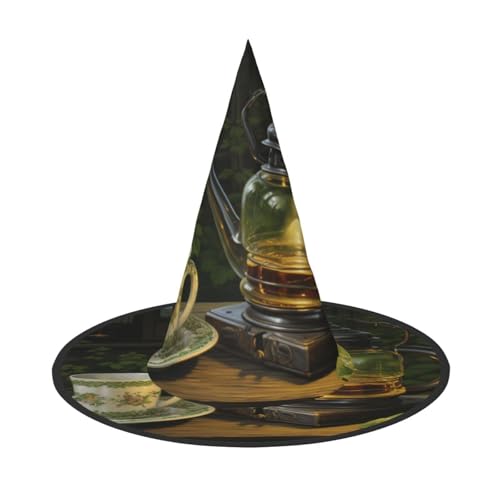 OIBNKCN Leises Teeset, Halloween-Hut, Hexenhut, perfekt für Frauen, Männer, Hexenhut, Dekoration zum Aufhängen und für Partys OIBNKCN Leises Teeset, Halloween-Hut, Hexenhut, perfekt für Frauen, Männer, Hexenhut, Dekoration zum Aufhängen und für Partys von OIBNKCN