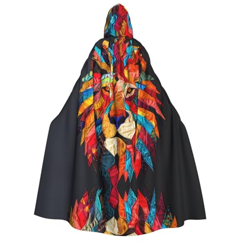 OIBNKCN Mysteriöser farbiger Halloween-Bademantel mit Kapuze für Erwachsene, Männer und Frauen, Weihnachts-Kapuzenpullover, Umhang, Rollenspiel-Kostüme OIBNKCN Mysteriöser farbiger Halloween-Bademantel mit Kapuze für Erwachsene, Männer und Frauen, Weihnachts-Kapuzenpullover, Umhang, Rollenspiel-Kostüme von OIBNKCN
