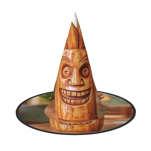 OIBNKCN Mysteriöses lächelndes Gesicht, Halloween-Hut, Hexenhut, perfekt für Frauen, Männer, Hexenhut, Dekoration zum Aufhängen und für Partys OIBNKCN Mysteriöses lächelndes Gesicht, Halloween-Hut, Hexenhut, perfekt für Frauen, Männer, Hexenhut, Dekoration zum Aufhängen und für Partys von OIBNKCN