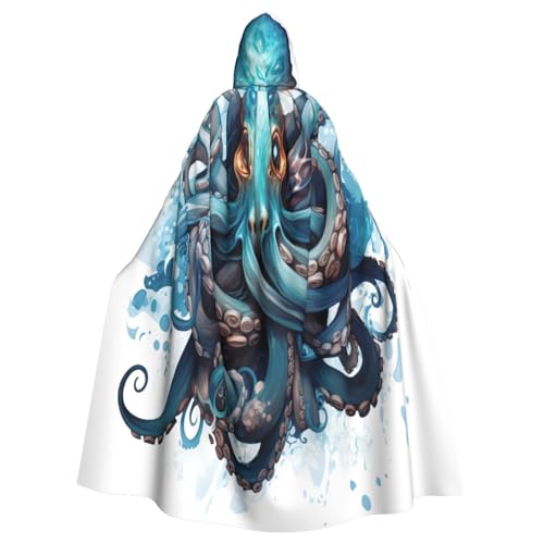 OIBNKCN Mysterious Blue Octopus Hooded Cloak for Men and Women-Durable and Stylish Black Cloak with Hood for Halloween, Cosplay and More OIBNKCN Mysterious Blue Octopus Hooded Cloak for Men and Women-Durable and Stylish Black Cloak with Hood for Halloween, Cosplay and More von OIBNKCN