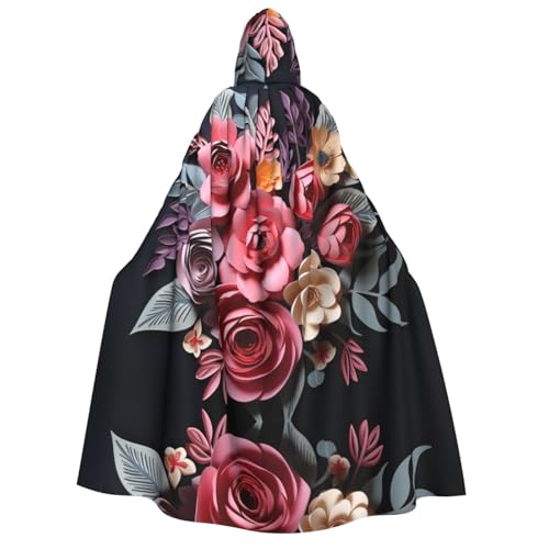 OIBNKCN Mysterious Bouquet Halloween Kapuzenmantel für Erwachsene Männer Frauen Weihnachten Hoodies Umhang Rollenspiel Kostüme von OIBNKCN