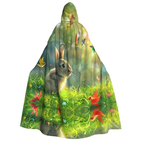 OIBNKCN Naive Little Rabbit Halloween Kapuzenmantel für Erwachsene Männer Frauen Weihnachten Hoodies Umhang Rollenspiel Kostüme von OIBNKCN