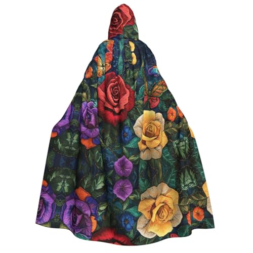 OIBNKCN Patchwork Muster Halloween Kapuzenmantel für Erwachsene Männer Frauen Weihnachten Hoodies Umhang Rollenspiel Kostüme von OIBNKCN