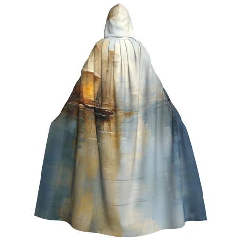 OIBNKCN Poetische Landschaftsmalerei Halloween Kapuzenmantel für Erwachsene Männer Frauen Weihnachten Hoodies Umhang Rollenspiel Kostüme von OIBNKCN