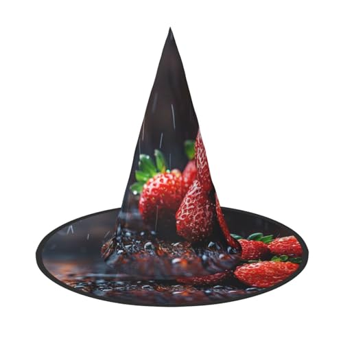 OIBNKCN Reife Erdbeeren Halloween Hut Hexenhut - Perfekt für Frauen, Männer, Hexenhut Dekor zum Aufhängen und Partygebrauch OIBNKCN Reife Erdbeeren Halloween Hut Hexenhut - Perfekt für Frauen, Männer, Hexenhut Dekor zum Aufhängen und Partygebrauch von OIBNKCN