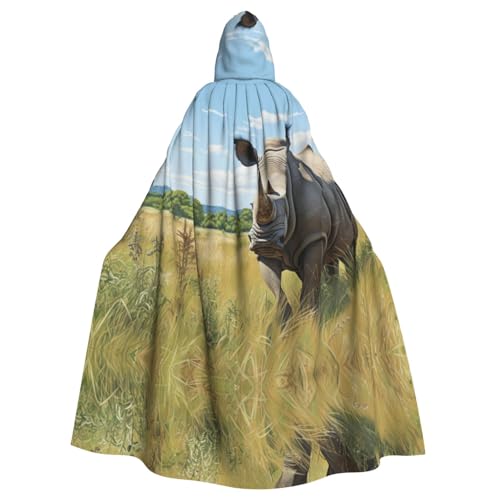 OIBNKCN Rhinos Running Suitable for both men and women, adult hooded robes, cloaks, knights, stylish and cool role-playing costumes OIBNKCN Rhinos Running Suitable for both men and women, adult hooded robes, cloaks, knights, stylish and cool role-playing costumes von OIBNKCN