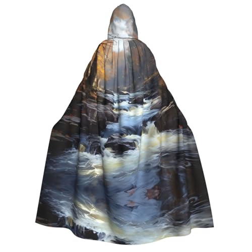 OIBNKCN Romantischer kleiner Fluss Halloween Kapuzenmantel für Erwachsene Männer Frauen Weihnachten Hoodies Umhang Rollenspiel Kostüme von OIBNKCN