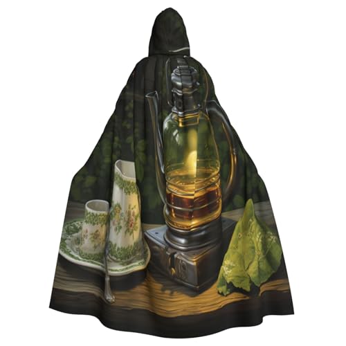 OIBNKCN Ruhiges Teeset mit Kapuze für Damen und Herren, langlebiger und stilvoller schwarzer Umhang mit Kapuze für Halloween, Cosplay und mehr. von OIBNKCN