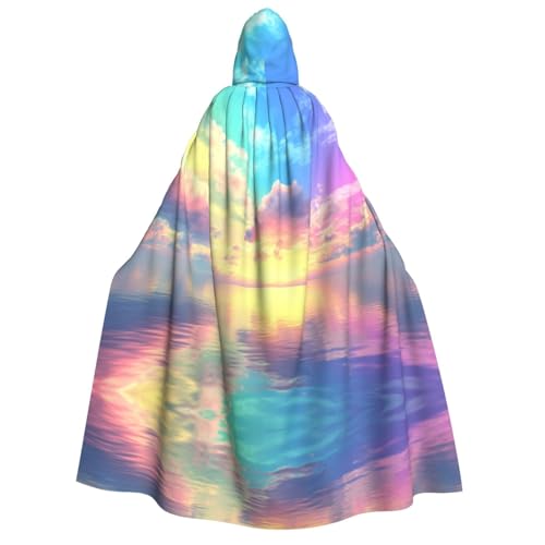 OIBNKCN Sanfter bunter Himmel-Halloween-Bademantel mit Kapuze für Erwachsene, Männer und Frauen, Weihnachts-Kapuzenpullover, Umhang, Rollenspiel-Kostüme OIBNKCN Sanfter bunter Himmel-Halloween-Bademantel mit Kapuze für Erwachsene, Männer und Frauen, Weihnachts-Kapuzenpullover, Umhang, Rollenspiel-Kostüme von OIBNKCN