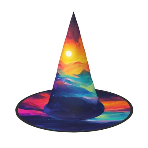 OIBNKCN Schillernder Himmel Aurora Halloween Hut Hexenhut - Perfekt für Frauen, Männer, Hexenhut Dekor zum Aufhängen und Party OIBNKCN Schillernder Himmel Aurora Halloween Hut Hexenhut - Perfekt für Frauen, Männer, Hexenhut Dekor zum Aufhängen und Party von OIBNKCN